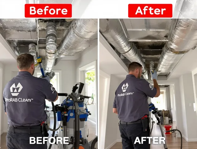 Hull Air Duct Cleaning expert performing thorough residential duct cleaning in a Hull home