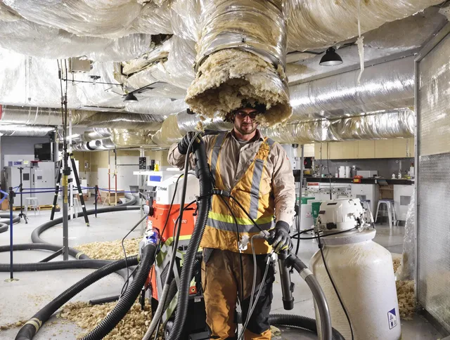 Professional vacuum insulation removal by Hull Air Duct Cleaning expert in Hull
